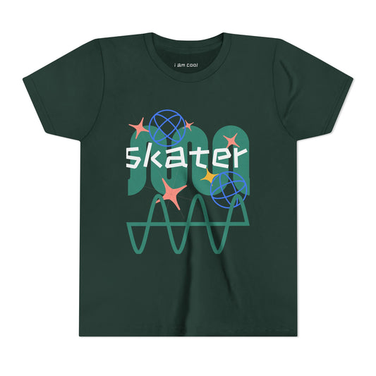 Youth Tee - Cool Skeleton Skater Design
