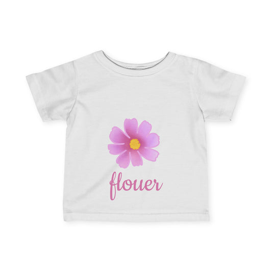 Infant Tee - Flower Pink and Purple